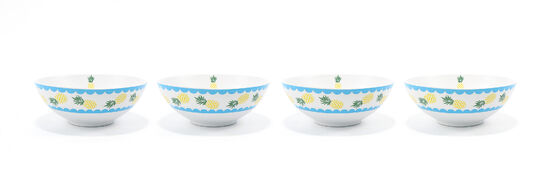 Pineapple & Stripe Ceramic Dinnerware Set