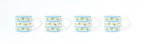 Pineapple & Stripe Ceramic Dinnerware Set