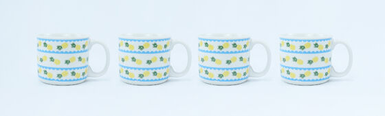 Pineapple & Stripe Ceramic Dinnerware Set