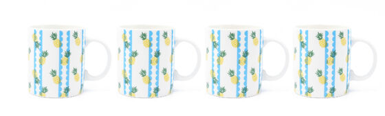 Pineapple & Stripe Ceramic Dinnerware Set