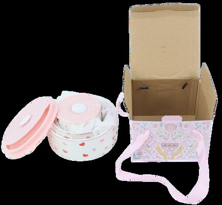 Set of 2 Ceramic Food Storage Bowls