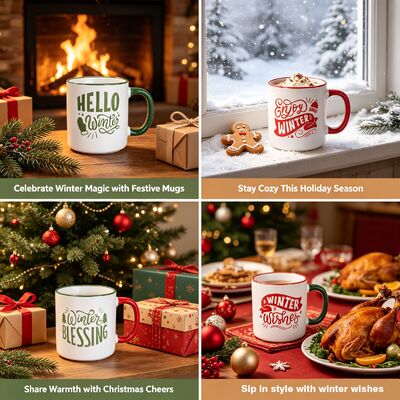 Christmas Winter Ceramic Mugs