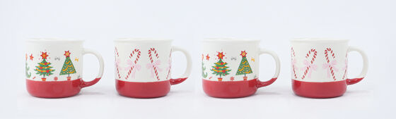 Christmas Tree Handle Ceramic Mugs
