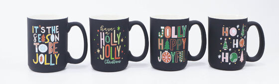 Multi-Style Festive Christmas Ceramic Mug Series, Holiday Pattern & Quote Coffee Mugs for Winter Gift & Home Decor