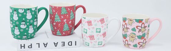 Multi-Style Festive Christmas Ceramic Mug Series, Holiday Pattern & Quote Coffee Mugs for Winter Gift & Home Decor