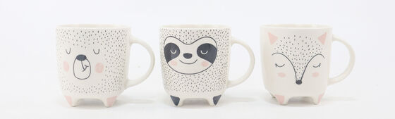 Cute Tripod Foot Cartoon Animal Ceramic Mugs