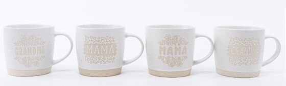 Speckled Neutral Mama & Grandma Sentimental Ceramic Mugs