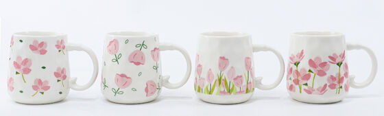 Cute Floral Series Ceramic Coffee Mugs Collection