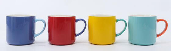 2 Series Solid Color Ceramic Mug Assortment – Textured Glitter Sand Mugs & Bright Two-Tone Gloss Mugs