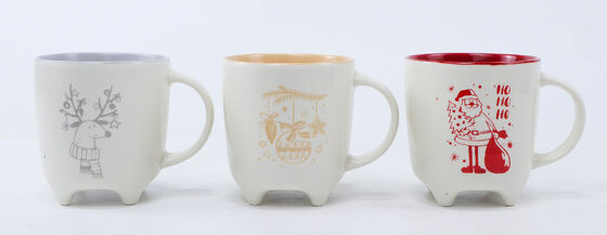 Vintage Farmhouse Christmas Ceramic Mug Assortment, 3 Series Holiday Coffee Cup Sets