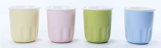 Pastel Ribbed Ceramic Tumbler Cup