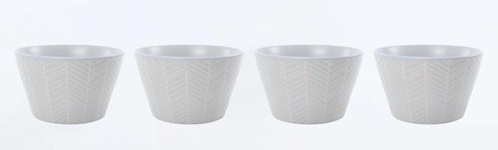 Matte Pastel Geometric Embossed Ceramic Mug & Bowl Matching Set
