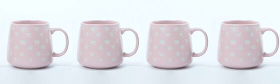 Matte Pastel Geometric Embossed Ceramic Mug & Bowl Matching Set