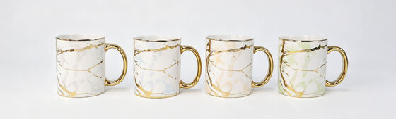 Pastel Kintsugi Gold Marble Ceramic Coffee Mug