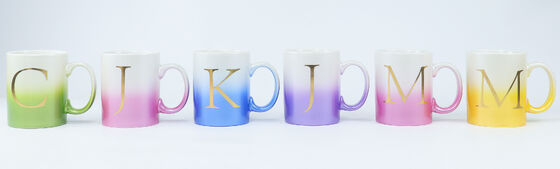 Gradient Ombre Gold Foil Ceramic Mug Collection