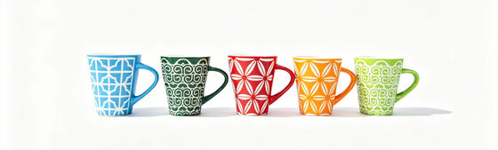 Global Geometric Retro Pattern Ceramic Mug Full Collection