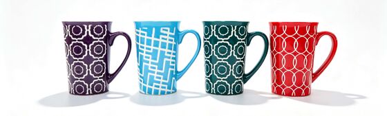 Global Geometric Retro Pattern Ceramic Mug Full Collection
