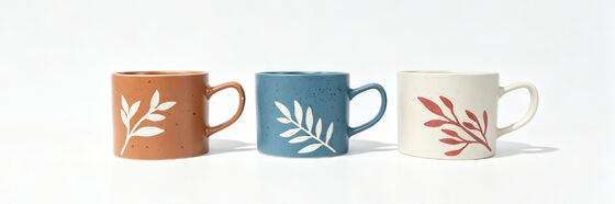 Multi-Series Seasonal & Botanical Custom Initial Short Ceramic Mug Collection