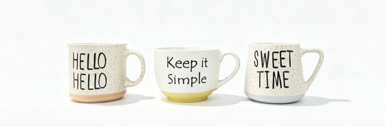 Speckled Two-Tone Inspirational Quote & Bee Farmhouse Ceramic Mug Collection