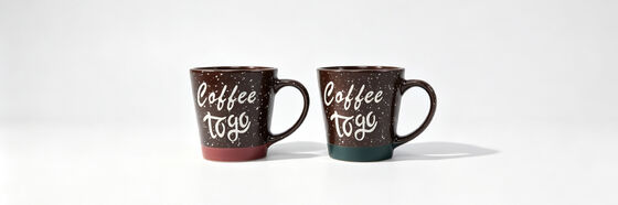 Vintage Speckled Dark Brown Coffee Theme Ceramic Mug Full Collection (6 Series, 4 Base Color Variants)