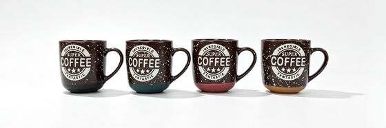 Vintage Speckled Dark Brown Coffee Theme Ceramic Mug Full Collection (6 Series, 4 Base Color Variants)