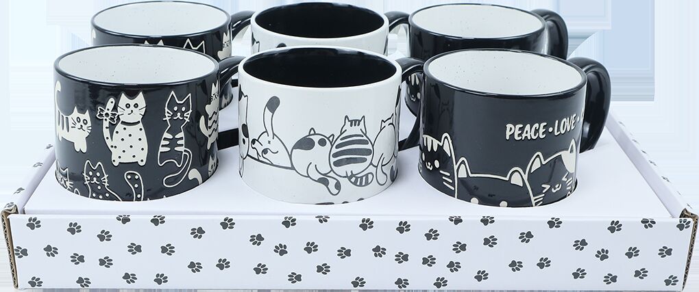 Adorable Pet Themed Ceramic Mug Set – A Must-Have for Cat & Dog Lovers