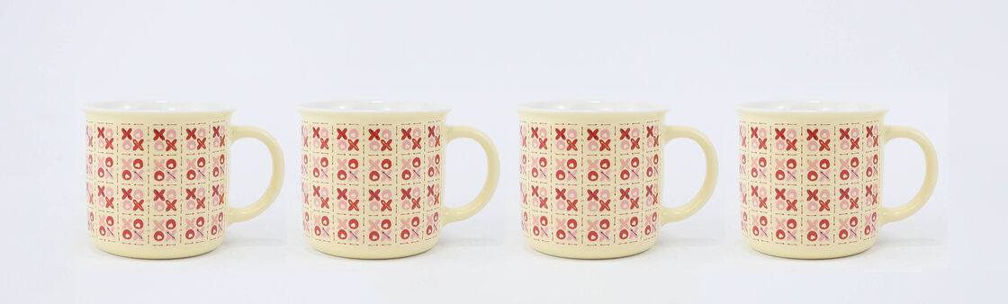 Cute Romantic Red & Pink Valentine Ceramic Mug Series – 6 Styles Sweet Heart Floral Cherry Bow XOXO Coffee Mugs with Unique Decorative Handles