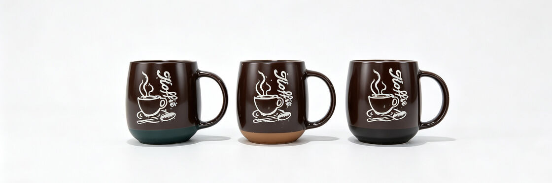 Vintage Speckled Dark Brown Coffee Theme Ceramic Mug Full Collection (6 Series, 4 Base Color Variants)
