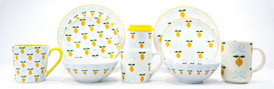 Lemon & Bow Ceramic Dinnerware Set