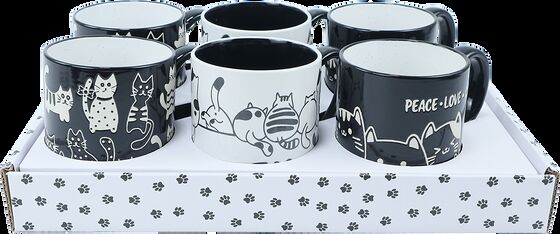 Adorable Pet Themed Ceramic Mug Set – A Must-Have for Cat & Dog Lovers