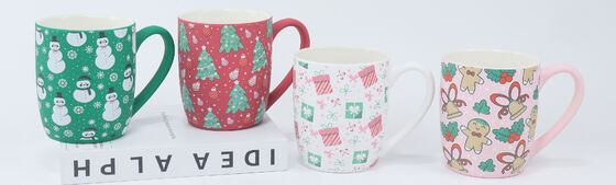 Multi-Style Festive Christmas Ceramic Mug Series, Holiday Pattern & Quote Coffee Mugs for Winter Gift & Home Decor
